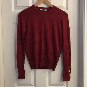 NWOT zara dark red knit sweater